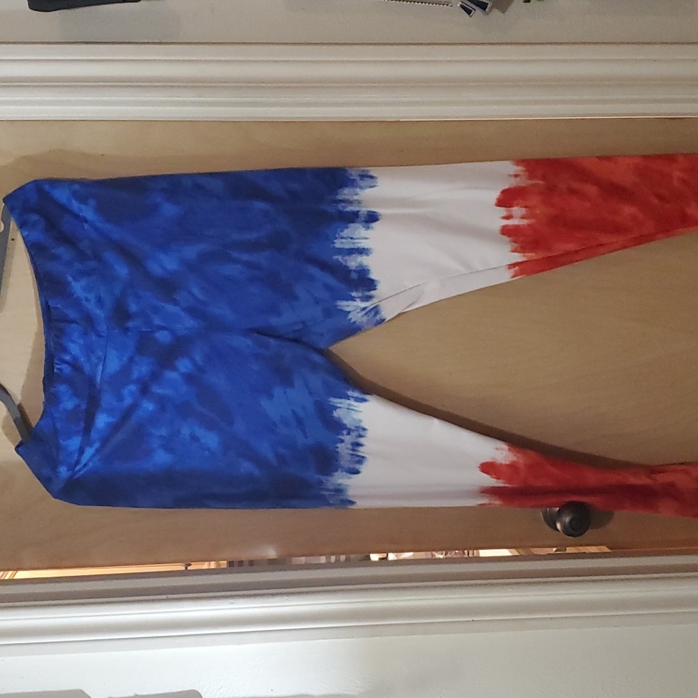 Red white and blue leggings